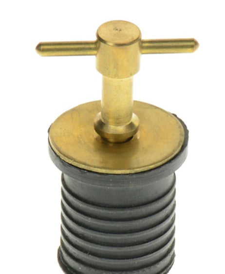 TH Marine Drain Plug Twist In 1in Brass