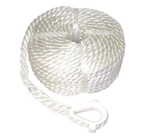 TH Marine Anchor Line 3/8in x 50ft White